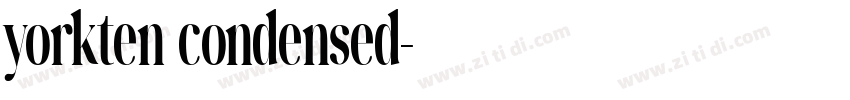 yorkten condensed字体转换